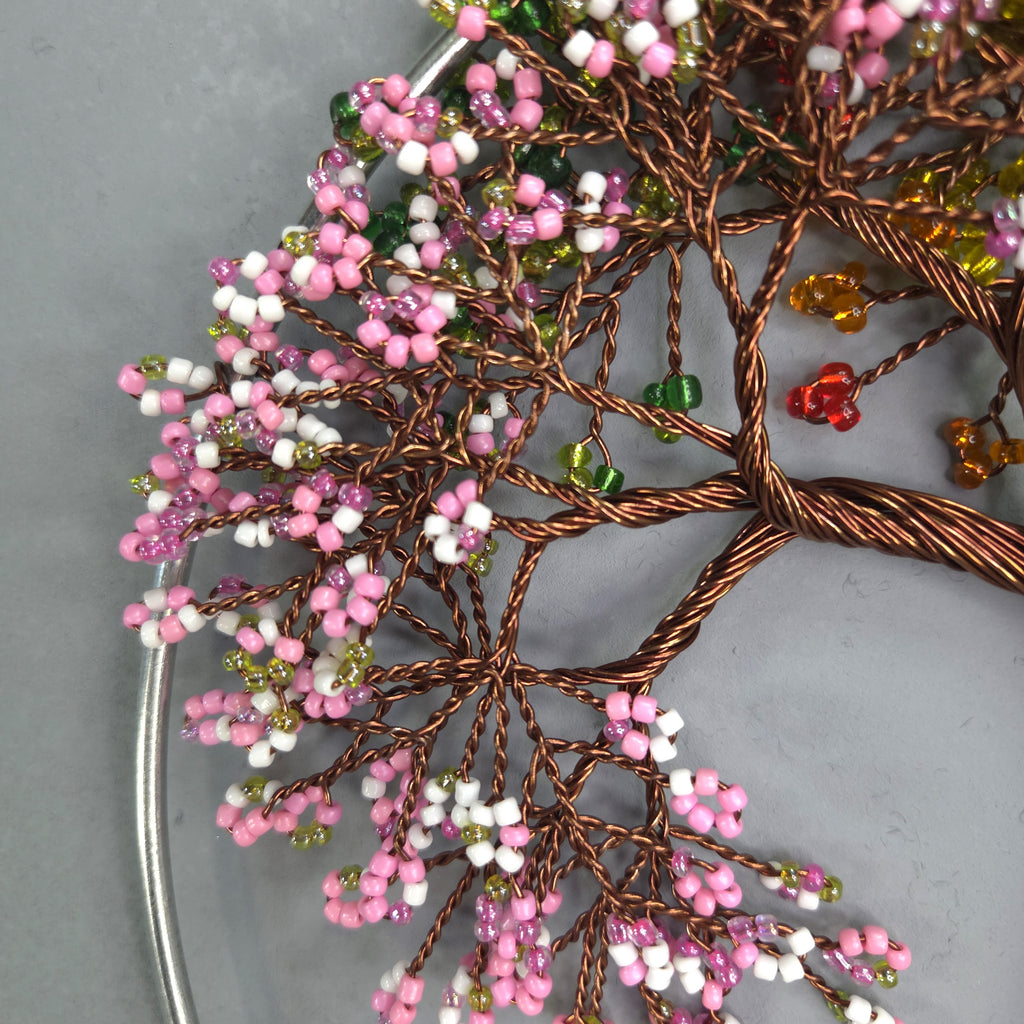 Small Four Seasons Wall Hanging Wire Tree - 10 inches