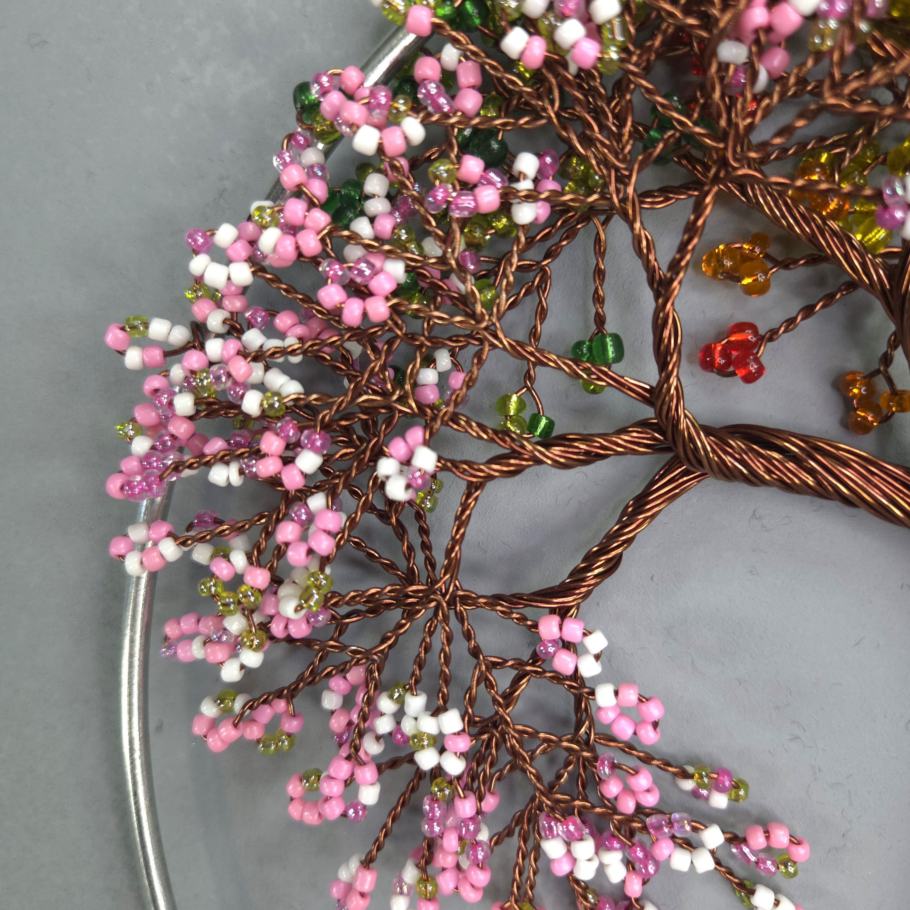 Small Four Seasons Wall Hanging Wire Tree - 10 inches