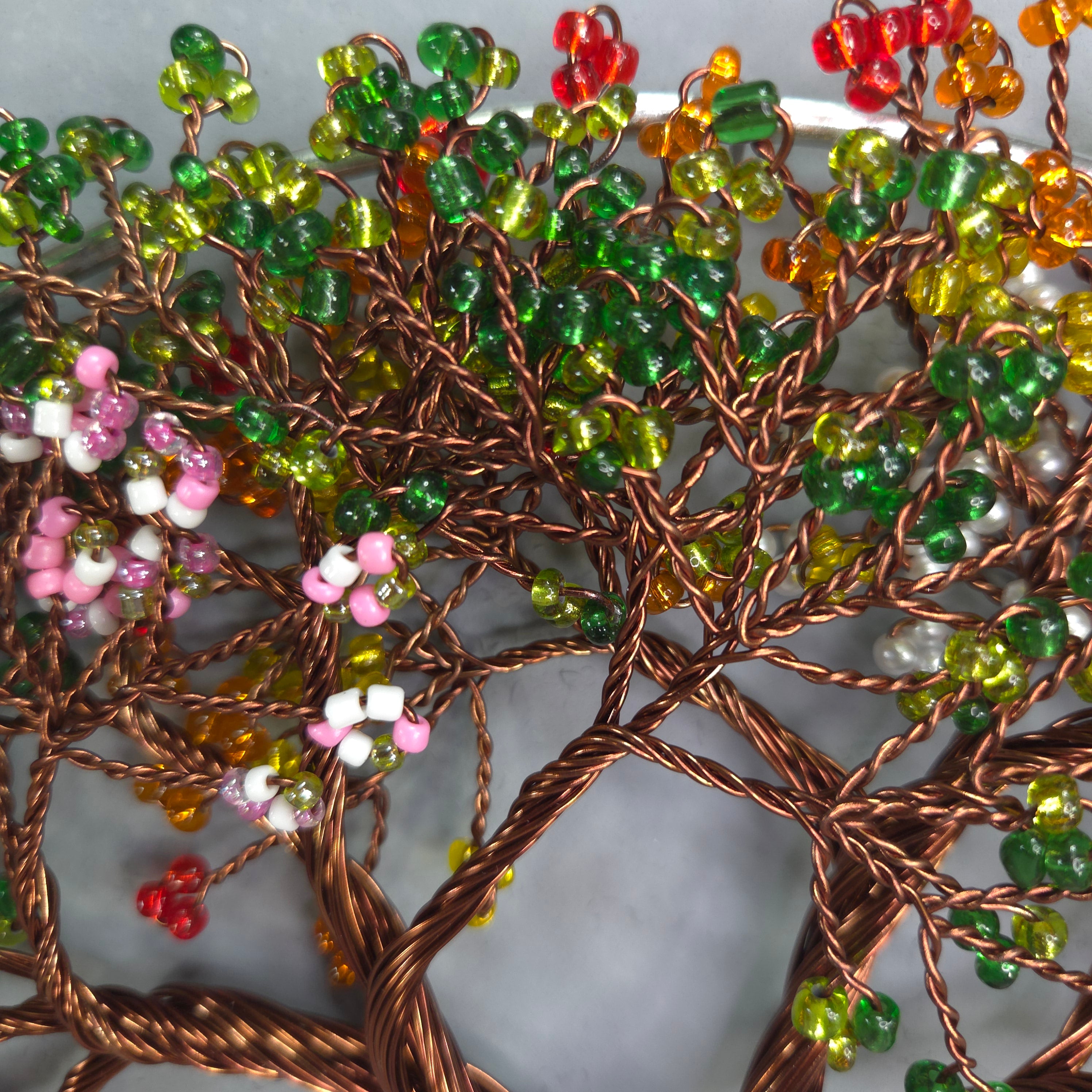 Small Four Seasons Wall Hanging Wire Tree - 10 inches