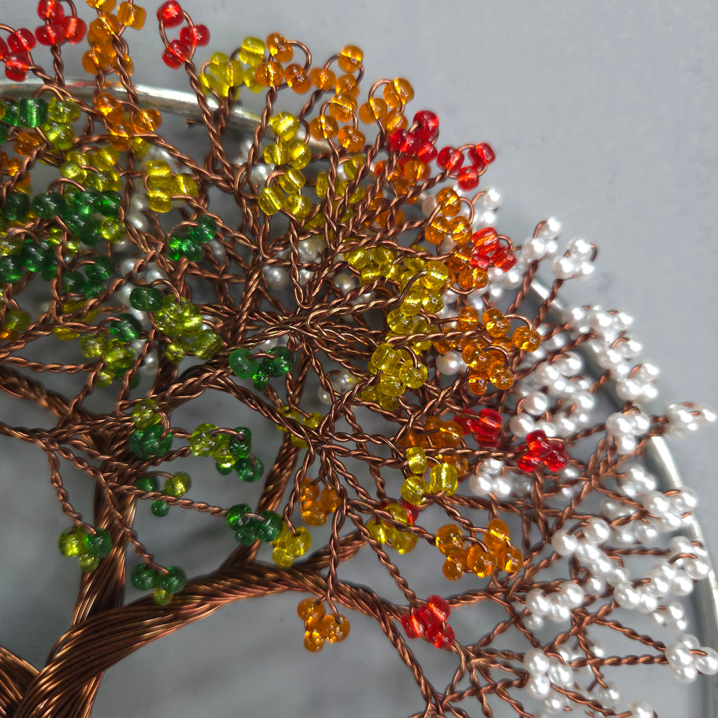 Small Four Seasons Wall Hanging Wire Tree - 10 inches