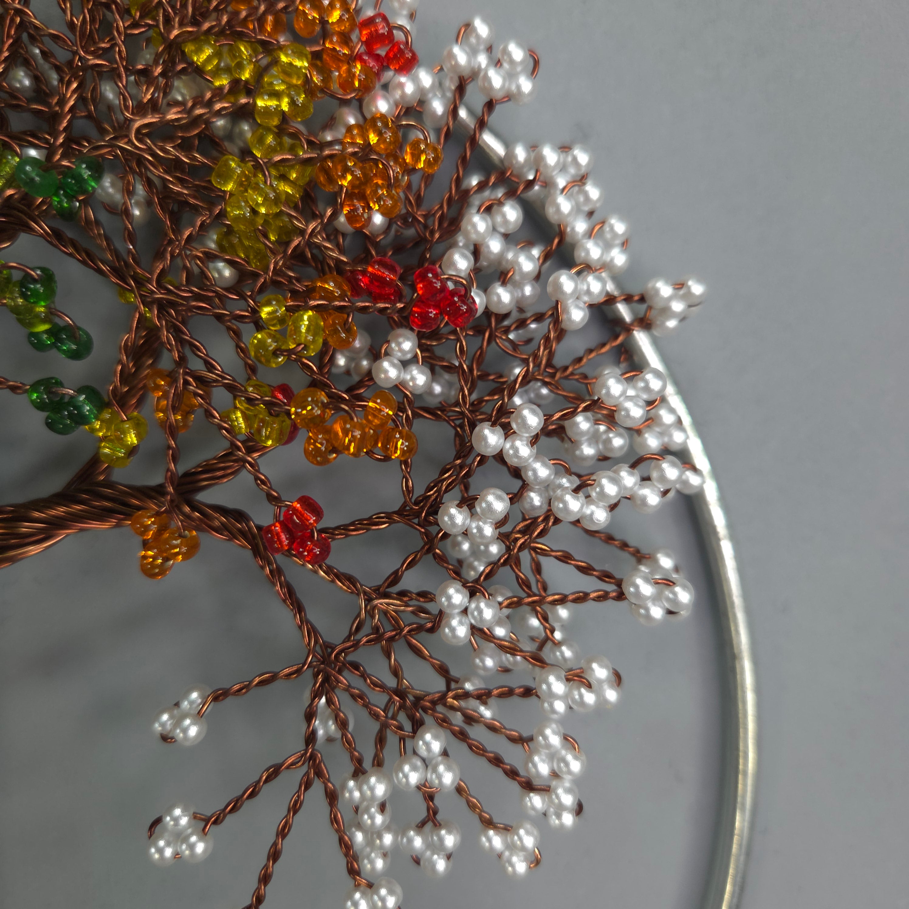 Small Four Seasons Wall Hanging Wire Tree - 10 inches