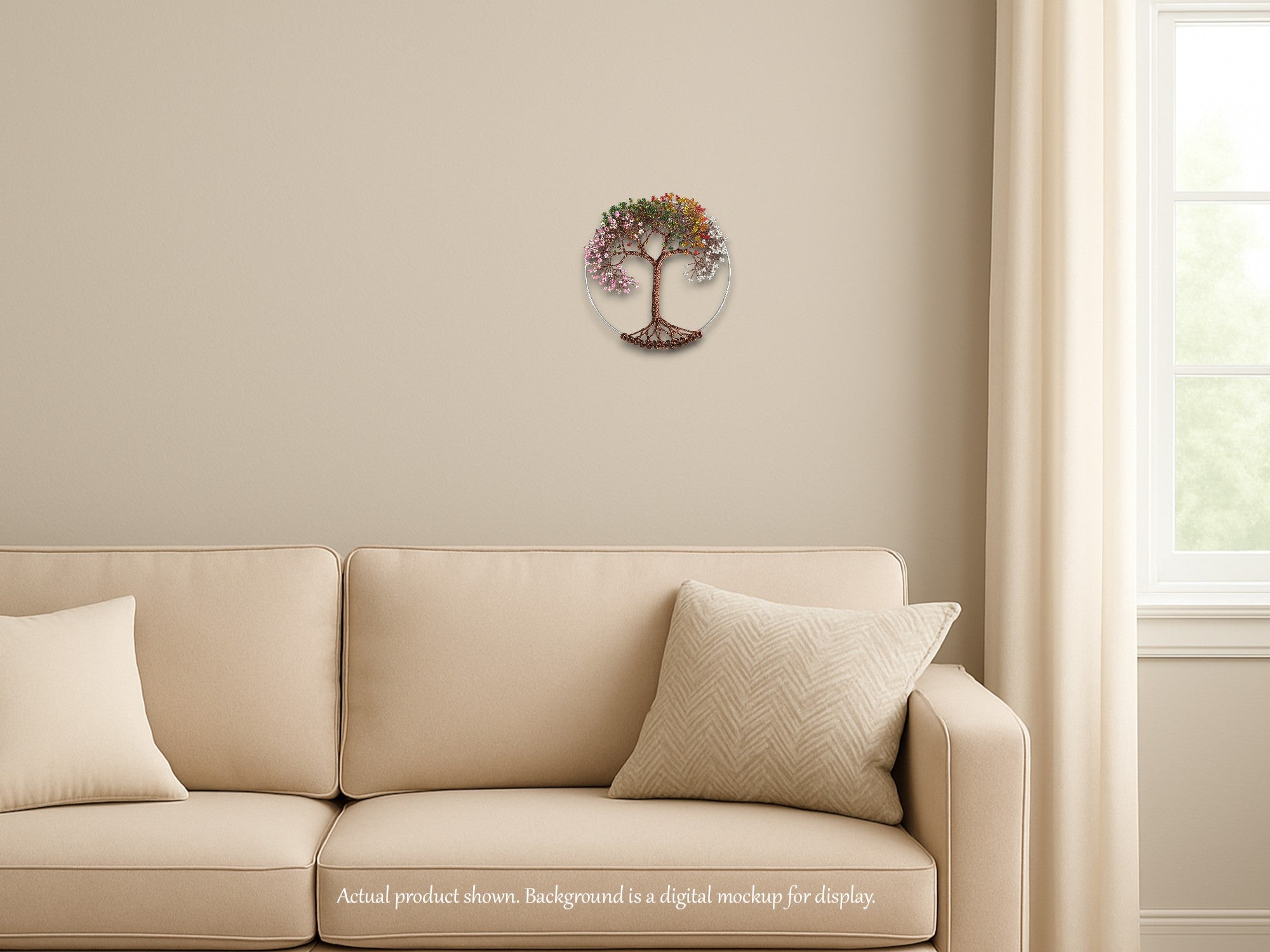 Small Four Seasons Wall Hanging Wire Tree - 10 inches