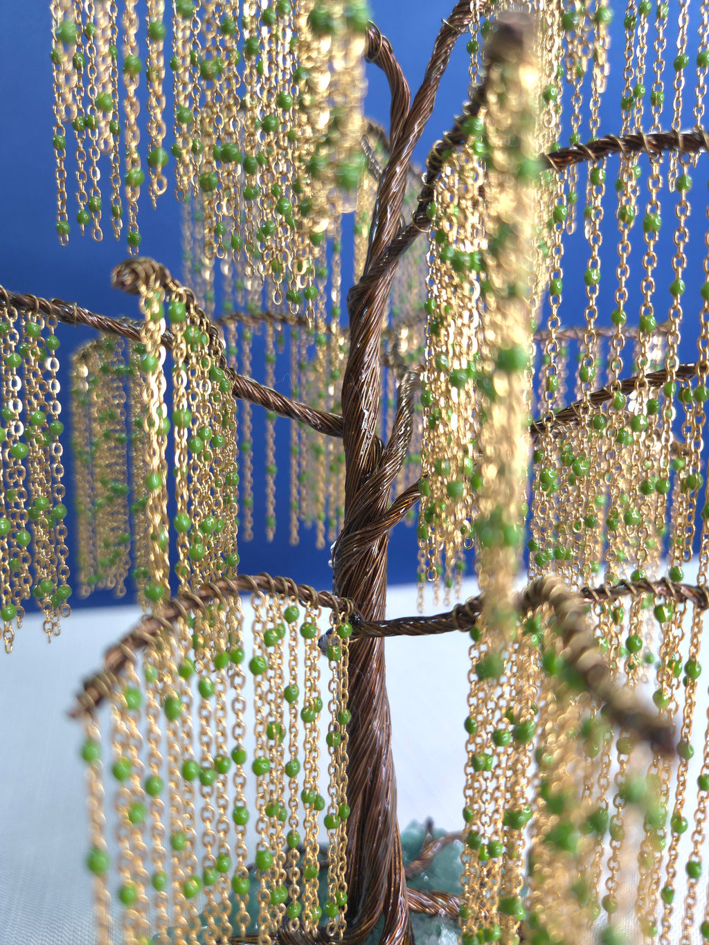 Fluorite Willow Wire Tree Sculpture