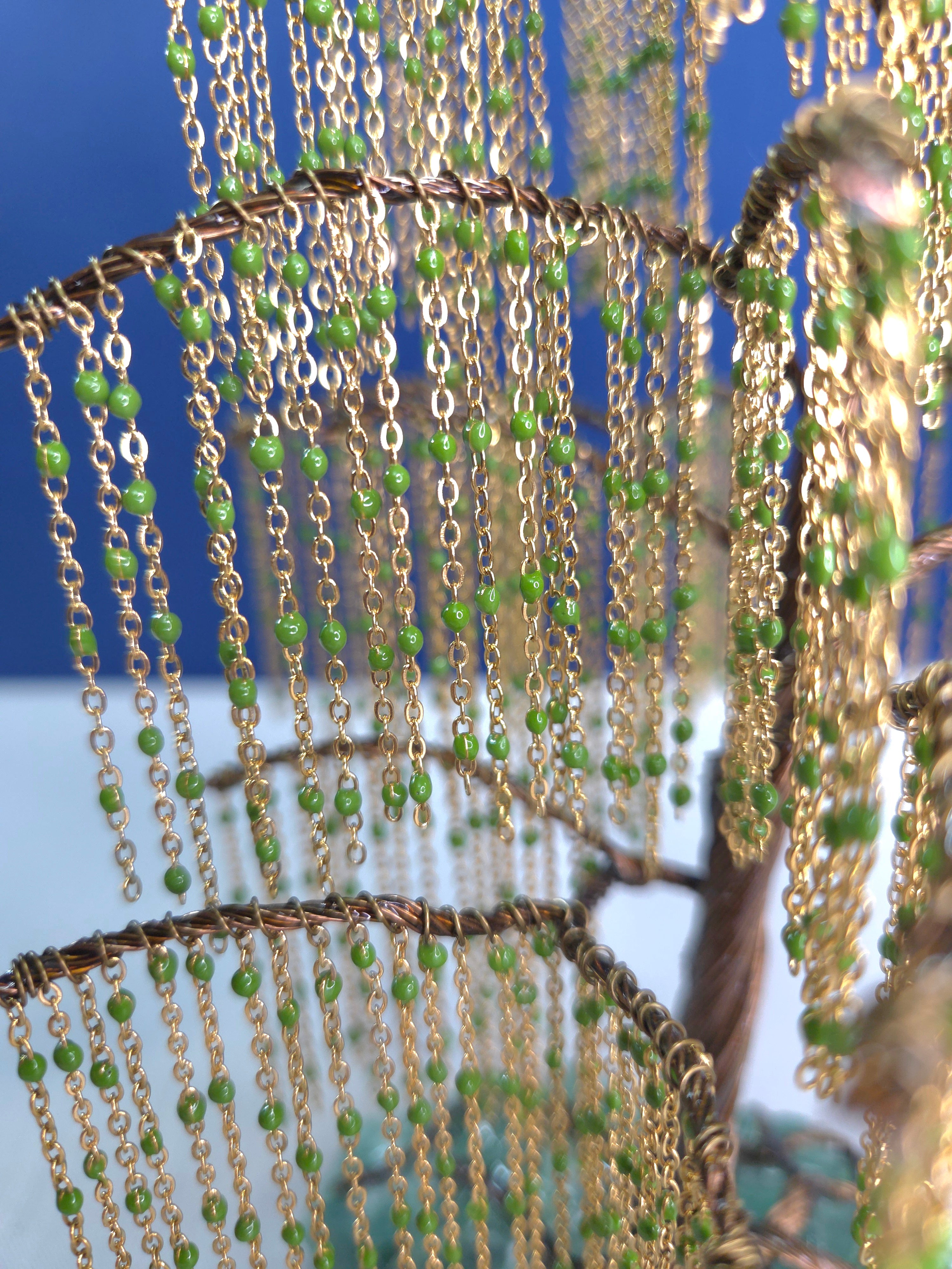 Fluorite Willow Wire Tree Sculpture