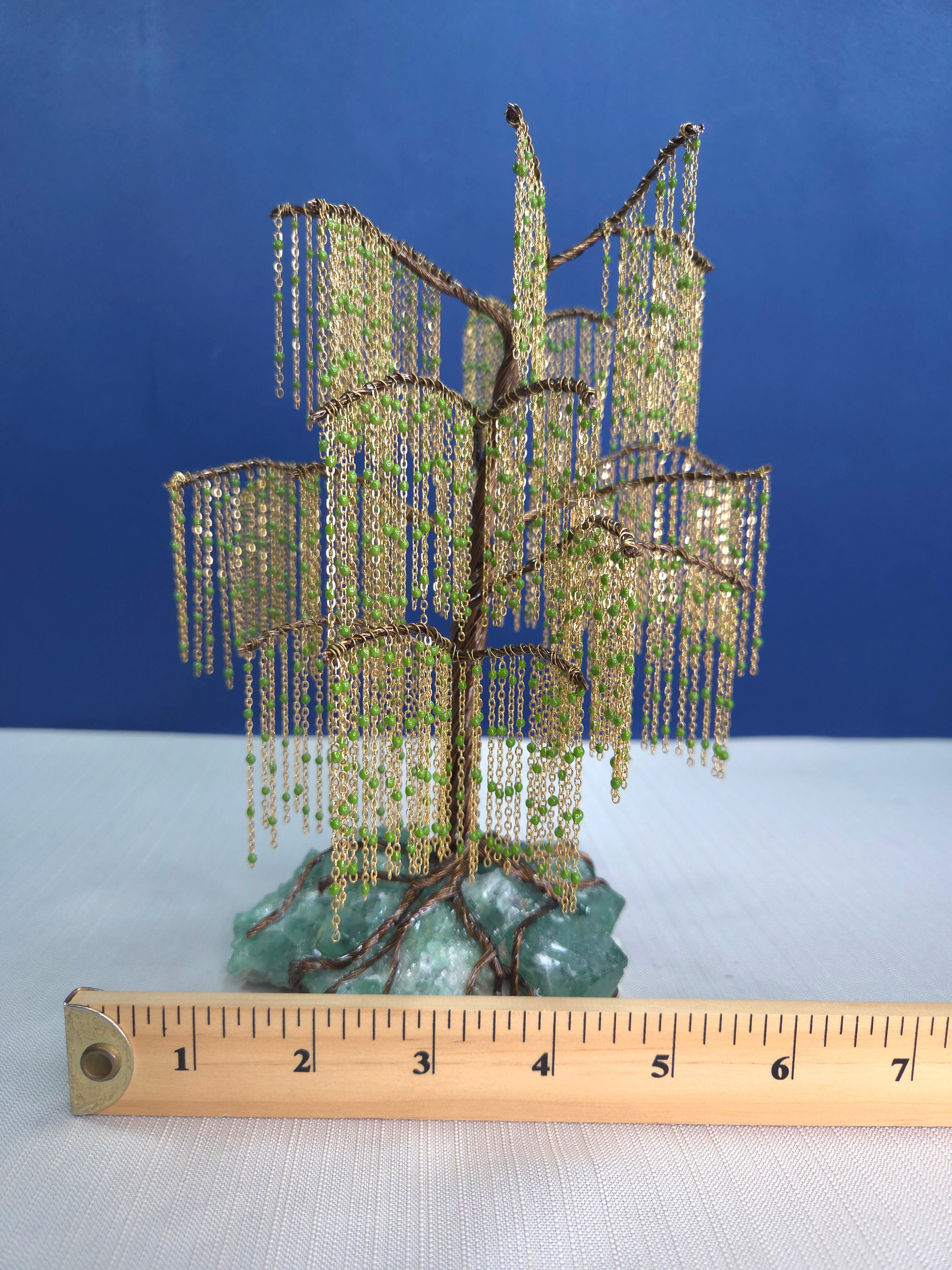 Fluorite Willow Wire Tree Sculpture