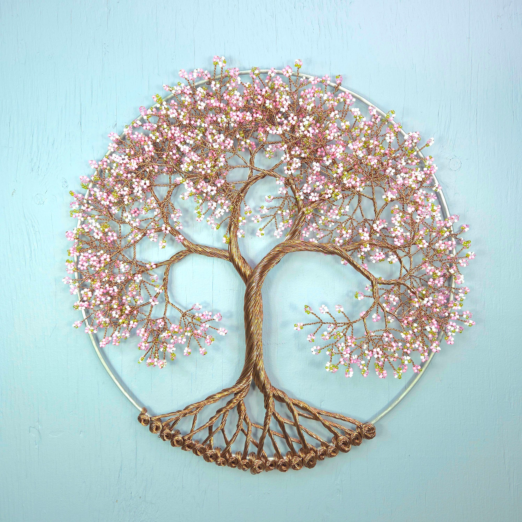 Large Spring Wall Hanging Wire Tree - 14 Inches