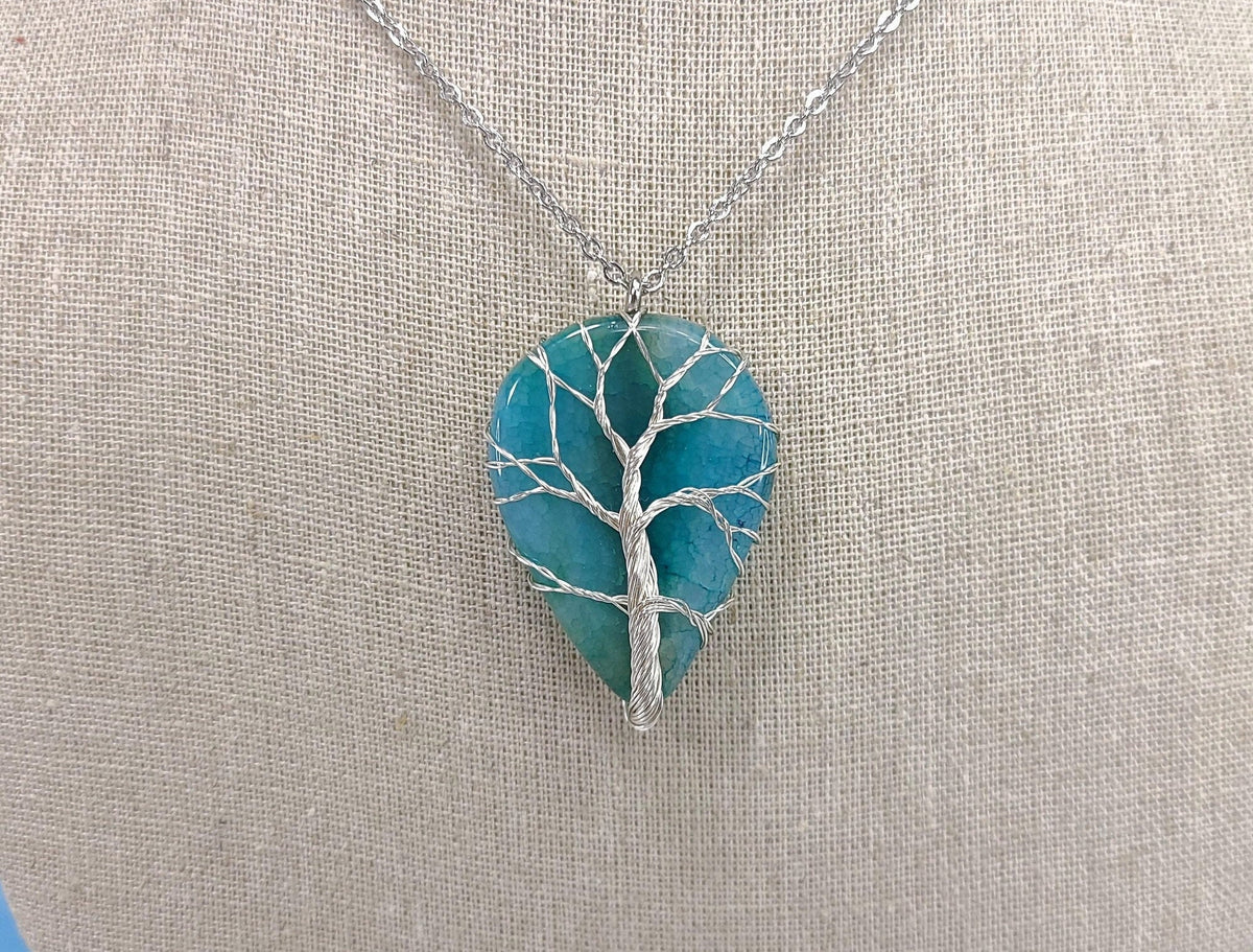 Tree Roots Pendant Turquoise Round Tree of Life Pendant – Lucky Roots Canada
